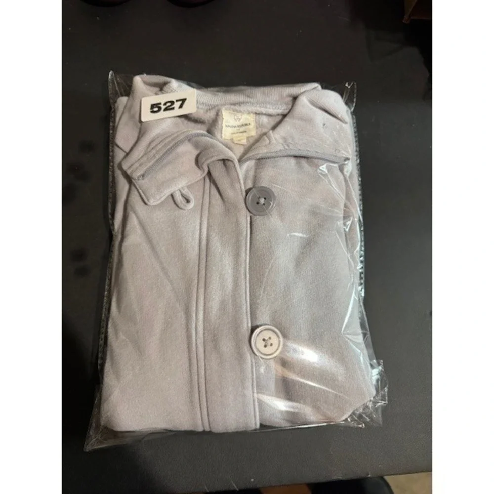 Banana Republic Women's L Button Front Fleece Sweatshirt Jacket Casual Outerwear